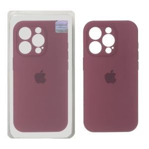 قاب سیلیکونی پاک کنی اورجینال Master Quality مدل Apple iPhone 15 Pro - زرشکی (پک دار)