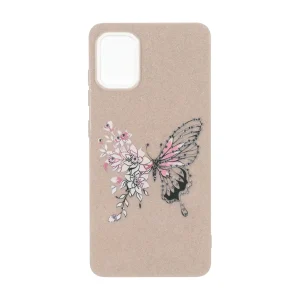 قاب اکلیلی ButterFly نگین دار Samsung Galaxy A51 / M40s - نسکافه ای