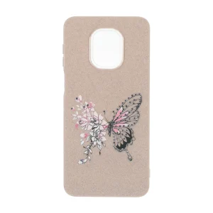 قاب اکلیلی ButterFly نگین دار Xiaomi Redmi Note 9S / Redmi Note 9 Pro / Redmi Note 9 Pro Max - نسکافه ای