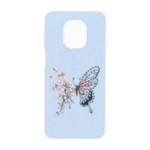 قاب اکلیلی ButterFly نگین دار Xiaomi Redmi Note 9S / Redmi Note 9 Pro / Redmi Note 9 Pro Max - آبی