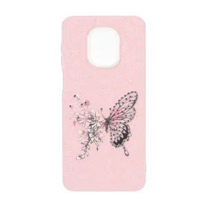 قاب اکلیلی ButterFly نگین دار Xiaomi Redmi Note 9S / Redmi Note 9 Pro / Redmi Note 9 Pro Max - صورتی