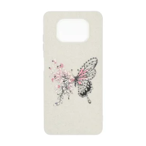 قاب اکلیلی ButterFly نگین دار Xiaomi Poco X3 / Poco X3 Pro / Poco X3 NFC - کرم
