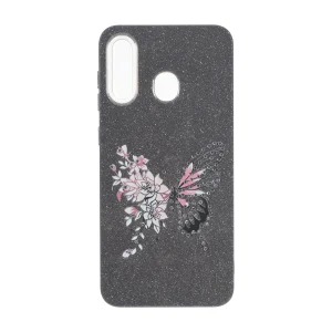 قاب اکلیلی ButterFly نگین دار Samsung Galaxy A30 / A20 - مشکی