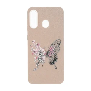 قاب اکلیلی ButterFly نگین دار Samsung Galaxy A30 / A20 - نسکافه ای
