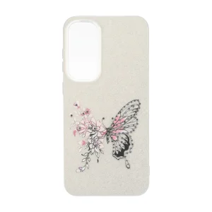 قاب اکلیلی ButterFly نگین دار Samsung Galaxy S23 FE - کرم
