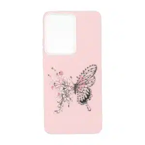 قاب اکلیلی ButterFly نگین دار Xiaomi Poco X7 Pro - صورتی