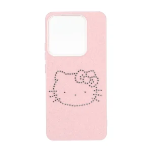 قاب اکلیلی Kitty نگین دار Xiaomi Redmi Note 14 4G - صورتی