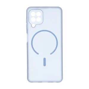 قاب ژله ای مات طرح مگ سیف Power محافظ لنزدار Samsung Galaxy A22 4G / M22 / M32 4G / F22 - آبی