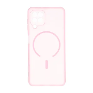 قاب ژله ای مات طرح مگ سیف Power محافظ لنزدار Samsung Galaxy A22 4G / M22 / M32 4G / F22 - صورتی