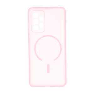 قاب ژله ای مات طرح مگ سیف Power محافظ لنزدار Samsung Galaxy A52 / A52s - صورتی