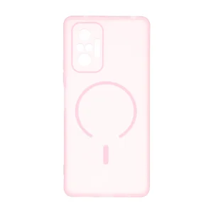 قاب ژله ای مات طرح مگ سیف Power محافظ لنزدار Xiaomi Redmi Note 10 Pro 4G / Redmi Note 10 Pro Max - صورتی