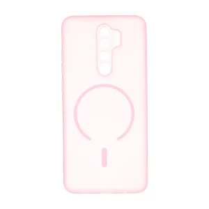 قاب ژله ای مات طرح مگ سیف Power محافظ لنزدار Xiaomi Redmi Note 8 Pro - صورتی
