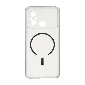 قاب ژله ای مات طرح مگ سیف Power محافظ لنزدار Xiaomi Redmi 12C / Redmi 11A / Poco C55 - مشکی