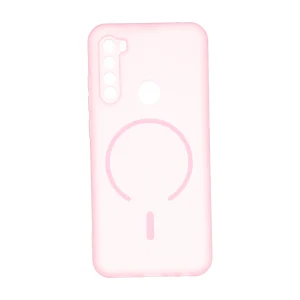 قاب ژله ای مات طرح مگ سیف Power محافظ لنزدار Xiaomi Redmi Note 8 - صورتی