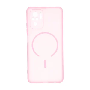 قاب ژله ای مات طرح مگ سیف Power محافظ لنزدار Xiaomi Redmi Note 10 4G / Redmi Note 10S / Poco M5S - صورتی