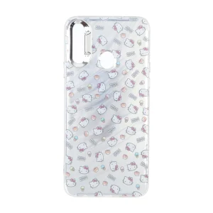 قاب Pucker هفت رنگ دور ژله ای مات لنز کروم Samsung Galaxy A20s - طرح 17