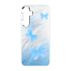 قاب Pucker هفت رنگ دور ژله ای مات لنز کروم Samsung Galaxy A35 / A55 - طرح 26