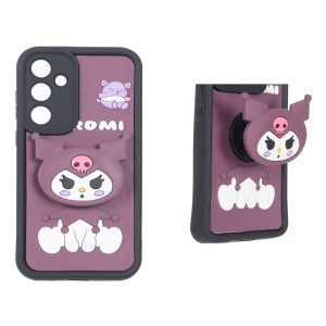 قاب Solid Case پاپ سوکت عروسکی برجسته Samsung Galaxy A35 - طرح 154