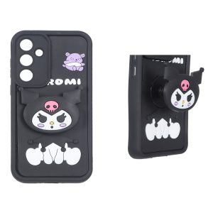 قاب Solid Case پاپ سوکت عروسکی برجسته Samsung Galaxy A35 - طرح 156