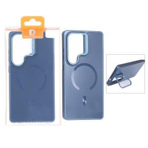 قاب اورجینال PVD Case Pro استندشو MagSafe مدل Samsung Galaxy S25 Ultra - سرمه ای (پک دار)