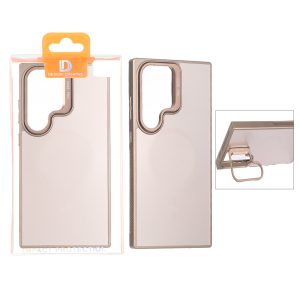 قاب اورجینال PVD Case Pro استندشو MagSafe مدل Samsung Galaxy S24 Ultra - قهوه ای (پک دار)