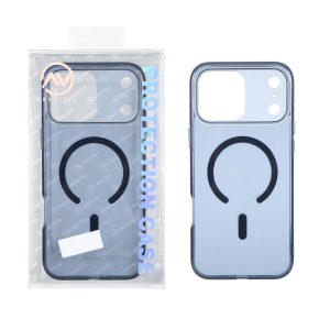قاب اورجینال AV شفاف کریستالی Magsafe مدل Apple iPhone 17 Pro Max - سرمه ای (پک دار)