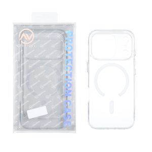 قاب اورجینال AV شفاف کریستالی Magsafe مدل Apple iPhone 17 Pro - سفید (پک دار)