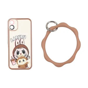 قاب Solid Case عروسک برجسته النگویی محافظ لنز رنگی Samsung Galaxy A05 / M05 / F05 - طرح 588
