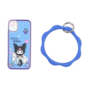 قاب Solid Case عروسک برجسته النگویی محافظ لنز رنگی Samsung Galaxy A05 / M05 / F05 - طرح 589