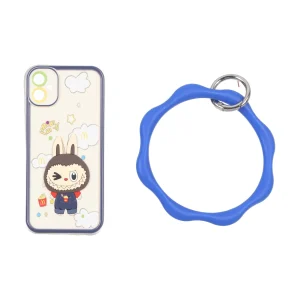 قاب Solid Case عروسک برجسته النگویی محافظ لنز رنگی Samsung Galaxy A05 / M05 / F05 - طرح 590