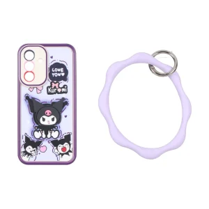 قاب Solid Case عروسک برجسته النگویی محافظ لنز رنگی Samsung Galaxy A37 / A56 / A36 - طرح 615