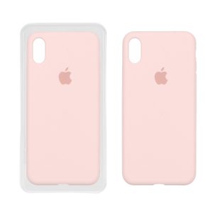 قاب سیلیکونی پاک کنی اورجینال ++A مدل Apple iPhone X Max / iPhone XS Max - صورتی چرک (پک دار)