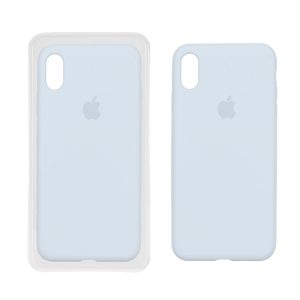 قاب سیلیکونی پاک کنی اورجینال ++A مدل Apple iPhone X Max / iPhone XS Max - طوسی روشن (پک دار)