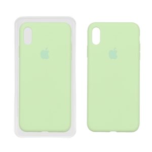قاب سیلیکونی پاک کنی اورجینال ++A مدل Apple iPhone X Max / iPhone XS Max - سبز مغز پسته ای (پک دار)
