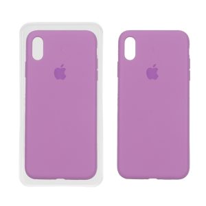 قاب سیلیکونی پاک کنی اورجینال ++A مدل Apple iPhone X Max / iPhone XS Max - ارغوانی (پک دار)