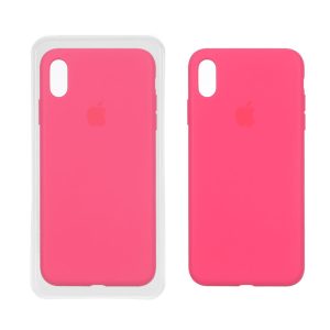 قاب سیلیکونی پاک کنی اورجینال ++A مدل Apple iPhone X Max / iPhone XS Max - آلبالویی (پک دار)