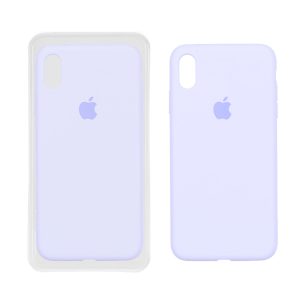 قاب سیلیکونی پاک کنی اورجینال ++A مدل Apple iPhone X Max / iPhone XS Max - بنفش روشن (پک دار)