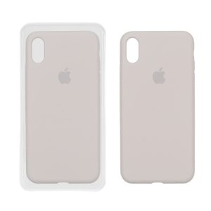 قاب سیلیکونی پاک کنی اورجینال ++A مدل Apple iPhone X Max / iPhone XS Max - خاکی (پک دار)