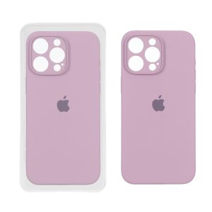 قاب سیلیکونی پاک کنی اورجینال ++A مدل Apple iPhone 15 Pro Max - بنفش کدر (پک دار)