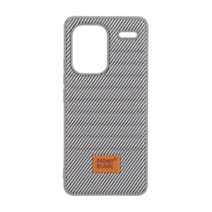 قاب Mont Blanc پافری طرح هاشور Xiaomi Redmi Note 13 Pro Plus 5G - خاکستری کد 1