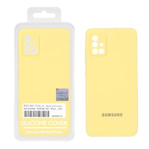 قاب سیلیکونی پاک کنی اورجینال Master Quality مدل Samsung Galaxy A51 / M40s - لیمویی (پک دار)