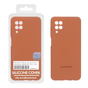 قاب سیلیکونی پاک کنی اورجینال Master Quality مدل Samsung Galaxy A12 / M12 / F12 - قهوه ای روشن (پک دار)