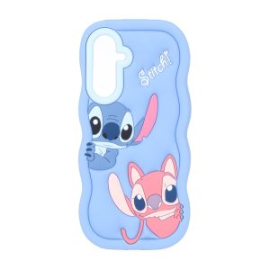 قاب سیلیکونی کنگره ای Stitch برجسته فانتزی Samsung Galaxy A17 / A26 - آبی کد 1
