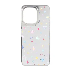 قاب آینه ای Silver طرح دار Xiaomi Redmi 13C / Poco C65 - کد 28
