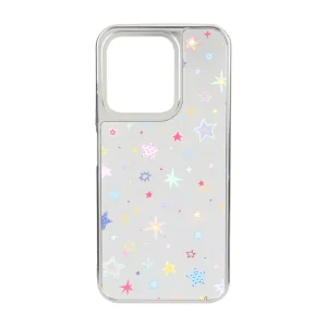 قاب آینه ای Silver طرح دار نسخه گلوبال Xiaomi Redmi 15C / Poco C85 - کد 44