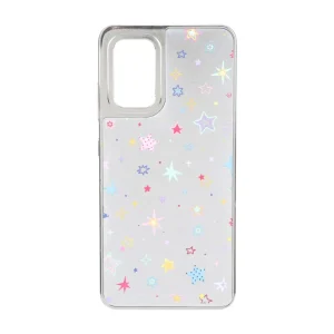 قاب آینه ای Silver طرح دار Samsung Galaxy A32 4G - کد 65