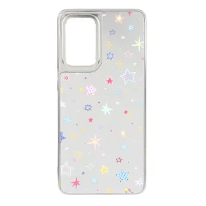 قاب آینه ای Silver طرح دار Samsung Galaxy A52 / A52s - کد 86