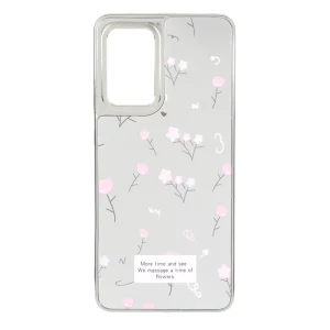 قاب آینه ای Silver طرح دار Samsung Galaxy A52 / A52s - کد 88