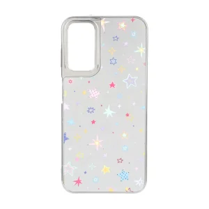 قاب آینه ای Silver طرح دار Samsung Galaxy A14 - کد 109