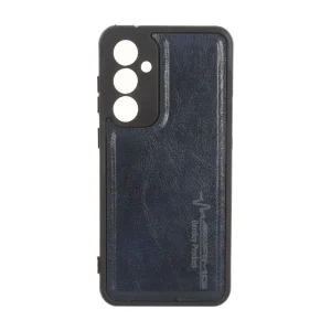 قاب طرح چرم AMG محافظ لنزدار Samsung Galaxy S23 FE - سرمه ای